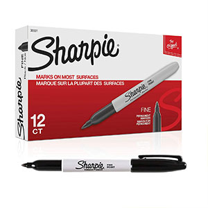 Sharpie Fine-Point Permanent Markers (Black)