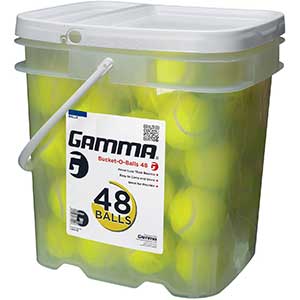 Gamma Bucket of Pressureless Tennis Balls – 40/48 Count