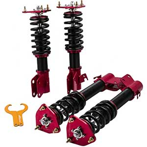 Red Maxpeedingrods Coilovers For Forester 03-08, Adj. Height