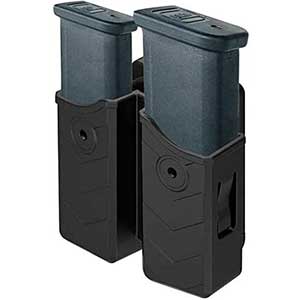 HQDA Dual-Stack Ar Mag Pouch For Glock- 17/19/22 (9MM/.40 Cal)