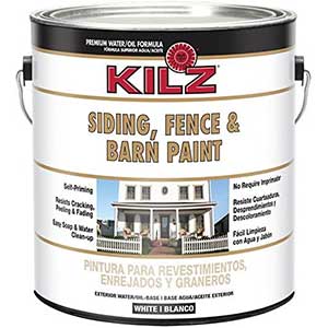 KILZ Exterior Oil Based Paint – Barn/Siding/Fence (White)