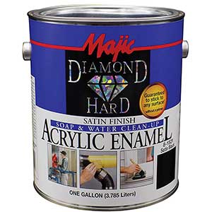 Majic Paints Diamond-Hard Acrylic Enamel, Satin Black/White