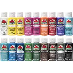 Matte Finish Acrylic Craft Paint Set Of 18 Colors