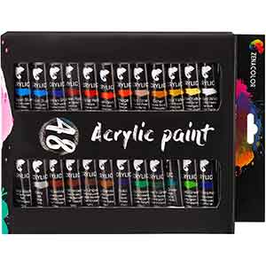 Zenacolor Acrylic Paint Set 48 Color