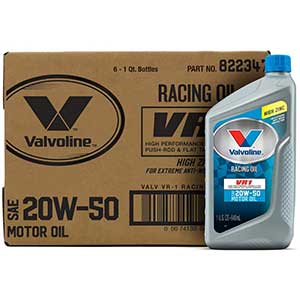 Huile de course Valvoline avec zinc - SAE 20W-50 - 6 QT