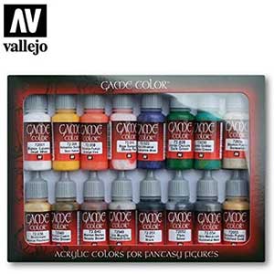 VALLEJO Acrylic Paints for Warhammer | Set of 16 | 17ml Bottles