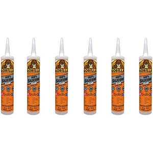 Gorilla Clear Removable Caulk | Silicone-based | Waterproof | 10oz