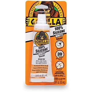 Gorilla Silicon Removable Caulk | White | Resist water & mildew