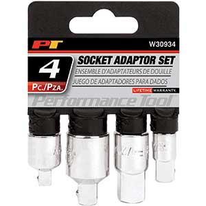 Performance Impact Socket Adapter | 4-Piece Set | Various Sizes