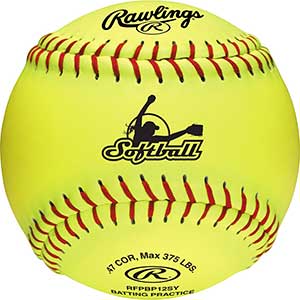 Rawling Official Fastpitch Softballs | 12″ | Flat Seams | Synthetic