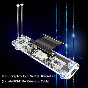 SUPERPLUS Vertical GPU Mount | RGB Light | PCI-E Cable | 24cm