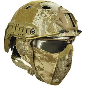 Jadedragon Ballistic Helmet | Foldable | Mask, And Goggle