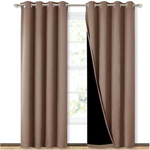 Nicetown Blackout Curtains For Day Sleepers | Black Panels | 95.