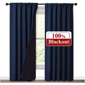 Nicetown Blackout Curtains For Day Sleepers | Shading Panel | 84.inch