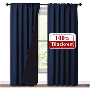 Nicetown Blackout Curtains For Day Sleepers | Shading Panel | 84.