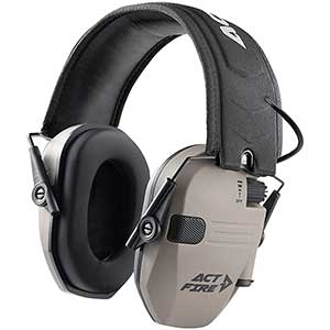 ACT FIRE Electronic Ear Muffs For Shooting | Resist UV | NRR 23dB