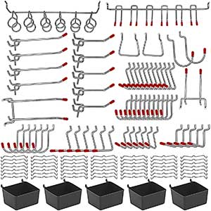 NAVSEEK Metal Pegboard Hooks Set | System Tools | 114 pcs