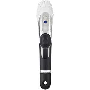 OXO Soap Dispensing Dish Brush | Good Grips | Black/ Clear/White