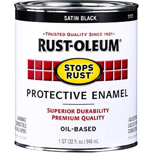 Rust-Oleum Satinwood Paint | Resist Rust | Non-Drip | Black