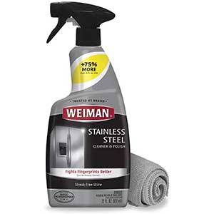 Weiman Stainless Steel Scratch Remover | Microfiber Cloth